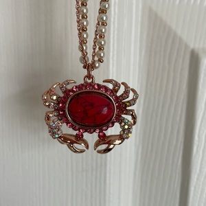 Betsey Johnston Crab pendant.